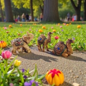 🔴5/$25🔴Decorative Elephant and Camel Figurines